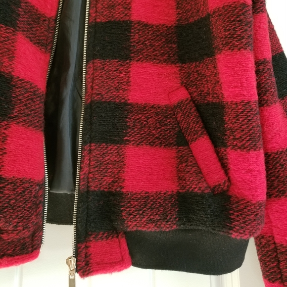 Vanessa Alexandria Plaid Wool Bomber - Picture 5 of 6
